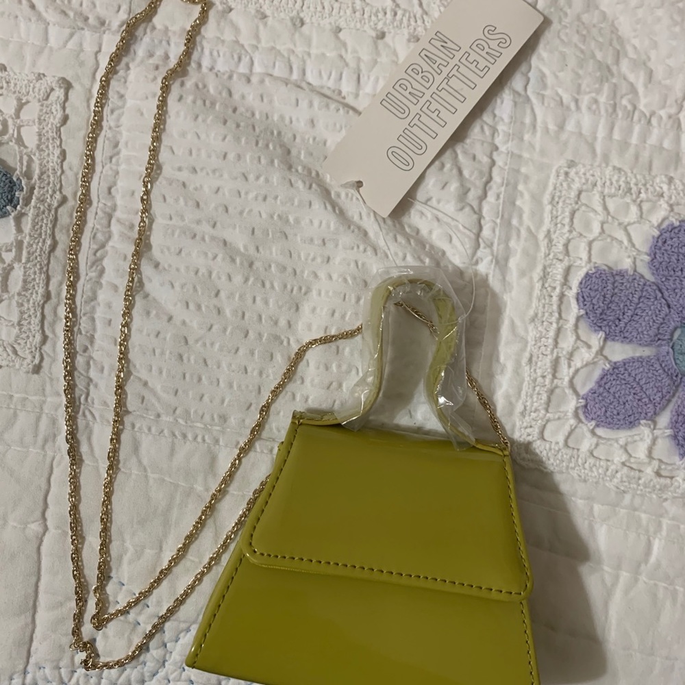 Mini trapezoid crossbody purse